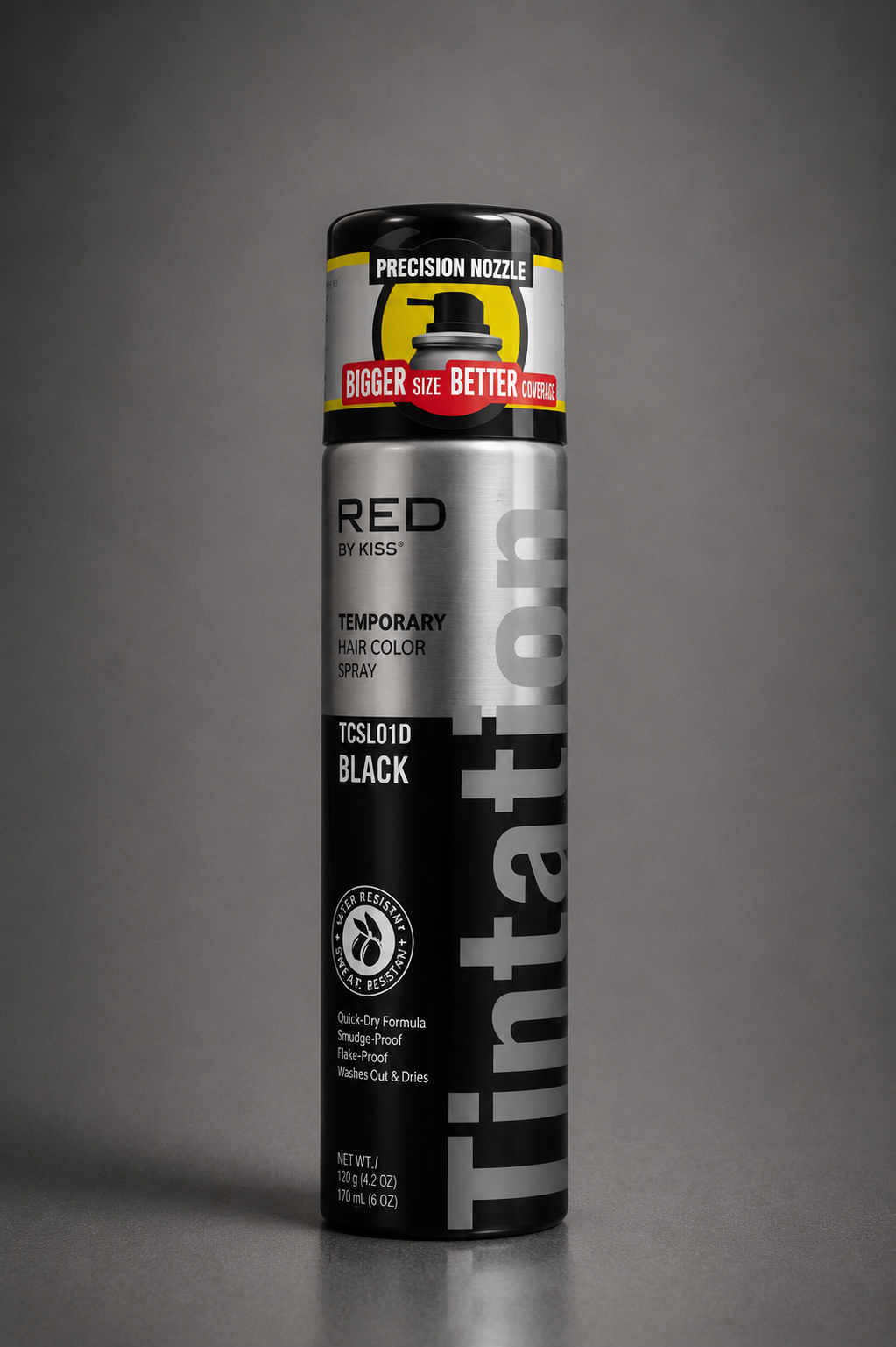 Tintation Temporary Hair Color Spray – Black (170 ml / 6 oz)