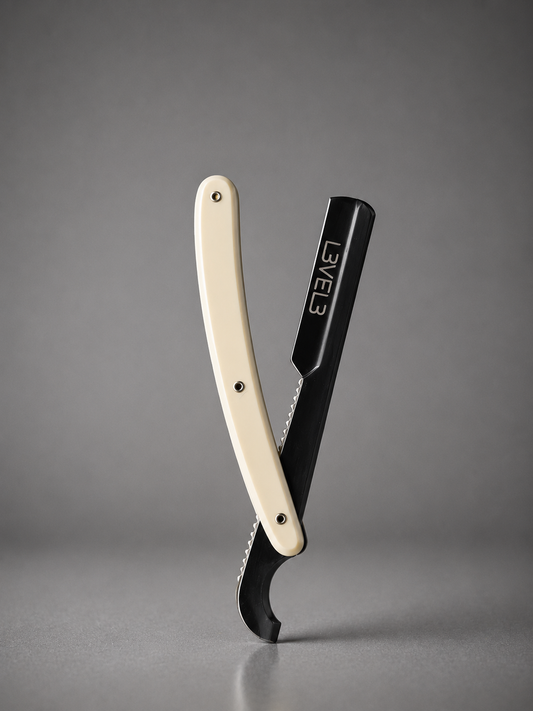 L3VEL3 Professional Shavette Razor – Ivory