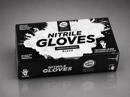ROLDA Professional Black Nitrile Gloves – Large (100 Count)