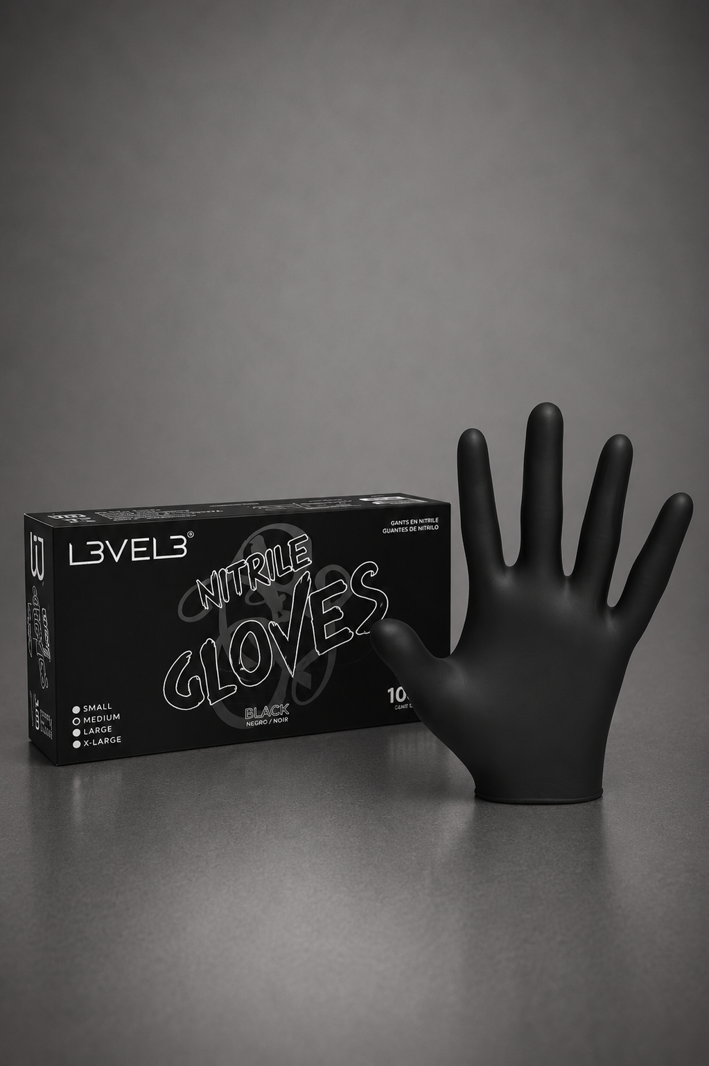 Nitrile Gloves – Black Extra-Large(100 Count)