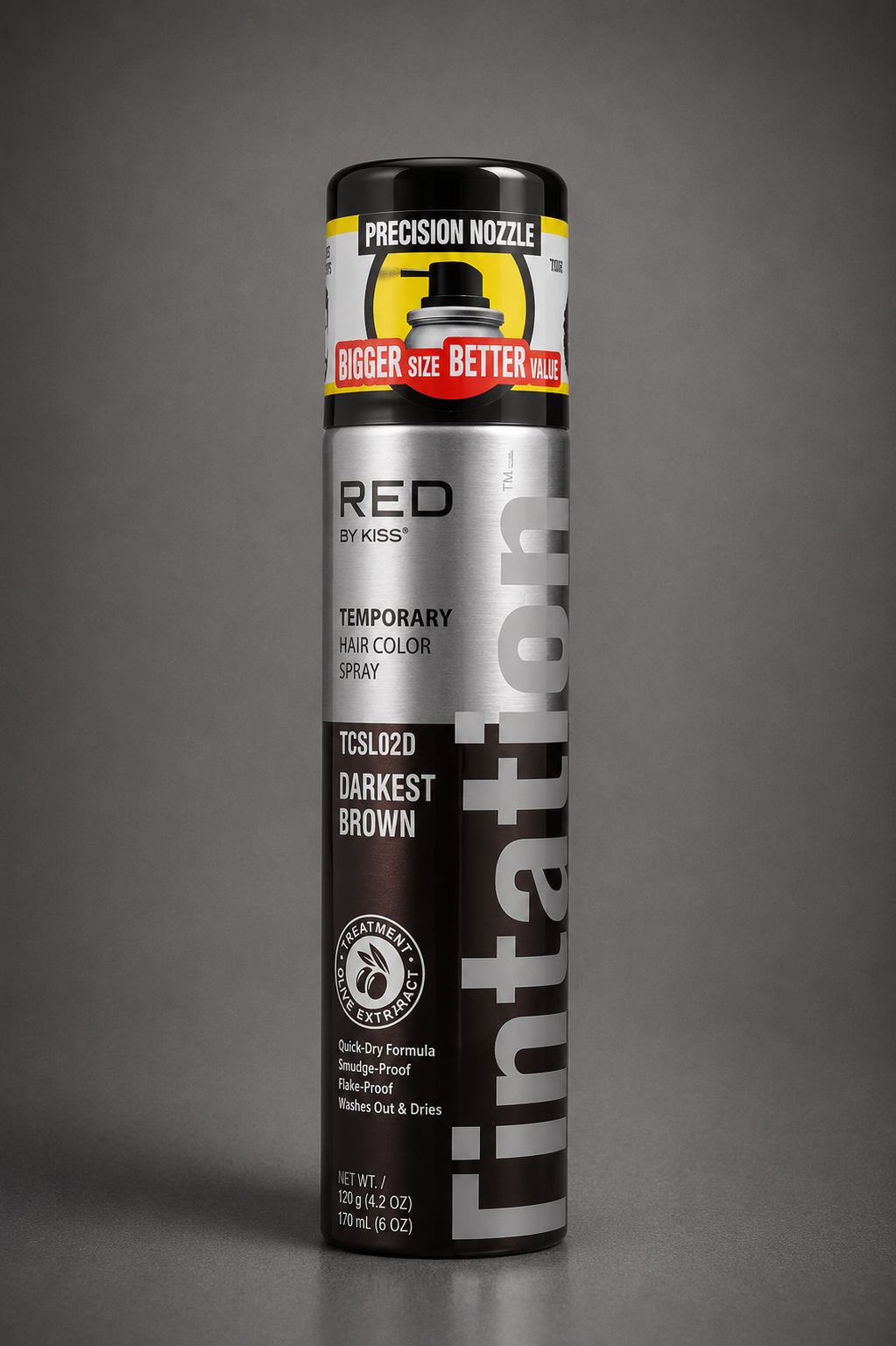 Tintation Temporary Hair Color Spray – Darkest Brown (170 ml / 6 oz)